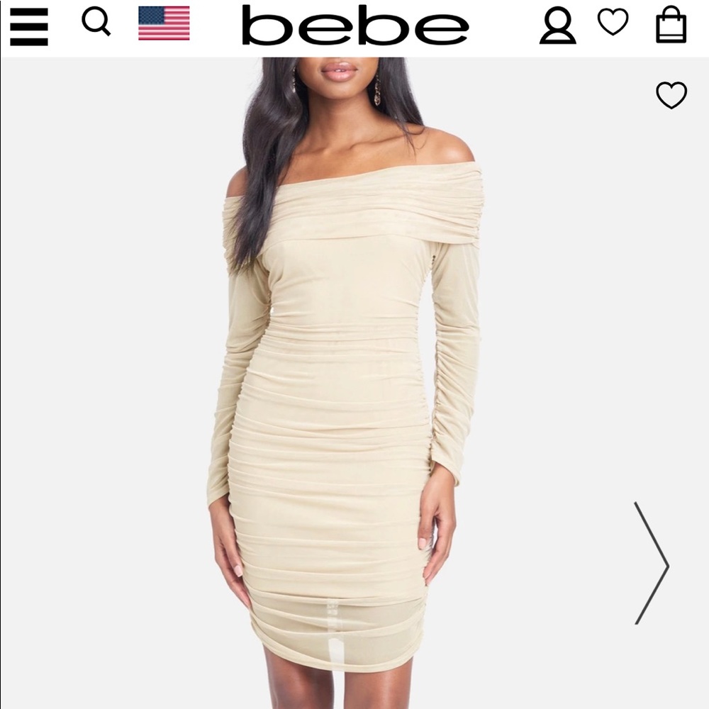 Off The Shoulder Mesh Mini Dress